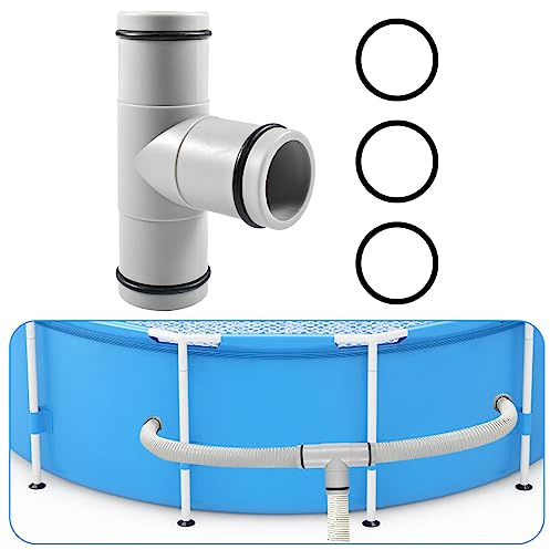 Connettore Tubo Piscina 32 mm, Raccordo a T Piscina, Raccordo Tubo Piscina, Connettore Per Tubo Flessibile a 3 Vie, Prolunga Per Tubo Flessibile Per Piscina, Adatto Per Tubi Con Diametro Di 32mm