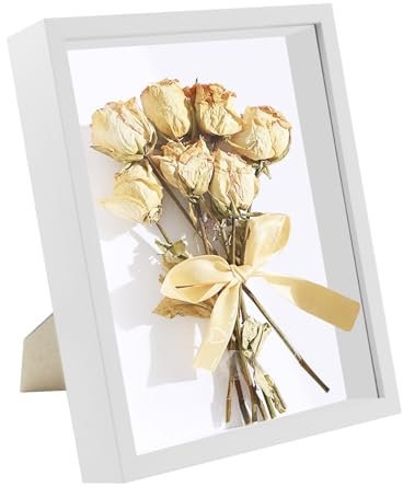 heedpeiur Objektrahmen Wand Bilderrahmen Tiefer Befüllen Tischbilderrahmen 3D Rahmen Holz Shadow Box 25 * 20cm Bilderrahmen zum Objekte für Tiefer Fotos, Kunstwerke, Trockenblume,Hochzeit-Blumen