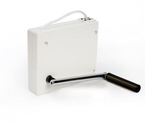 awliye Rolladen Schnurwickler Kurbelwickler Gurtwickler Unterputz Set, Aufschraubwickler Aufputz-Gurtwickler mit 5m Rolladengurt und Rollladenwickler Mauerkasten mit Kurbel