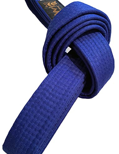 TEKKA BUDO Kampfsport Gürtel Blau - 260 cm x 4 cm - Blaugurt für Karate, Judo, Taekwondo, Jujutsu, Kickboxen, Ninjutsu