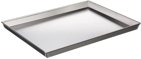 Paluplus Teglia Rettangolare da Forno, Misura 30x40 cm, Placca in Alluminio con orlo alto 3 cm Svasato, Teglia Professionale per Pizza, Focaccia, Biscotti, Pane, Made in Italy -3999