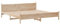 vidaXL Massivholzbett, Holzbett ohne Matratze, Bettgestell mit Kopfteil Lattenrost, Bett Doppelbett für Schlafzimmer, 180x200cm Kiefernholz