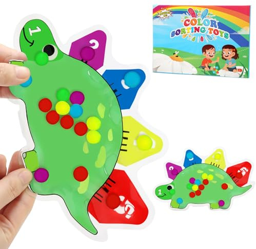 JoyLife Jouet Sensoriel Anti Stress pour Enfants, Montessori Jouets Sensoriels de Tri des Couleurs,Jouets Éducatifs de Correspondance des Couleurs, de Voyage pour Préscolaire Tout-Petits 3 4 5 Ans