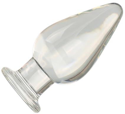 HBHYU Consolador de cristal BDSM, tapón anal XXL, tapón anal extra grande, consolador de cristal transparente, bolas anales, cuentas anales, dilatador de ano liso, juguete sexual SM for mujeres y homb