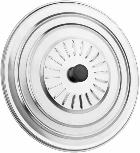 VIER - Coperchio multiuso antiruggine 24 cm diametro per padelle e pentole, anti schizzi con manico ergonomico, in metallo da cucina, in acciaio inox, adatto per 24, 22,20 cm di diametro