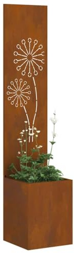 vidaXL Schermo per Privacy in Giardino Traforo Ruggine 32 x 140 cm, Giardino e Terrazza, Separatori Moderni per Esterni, Intarsi Decorativi, Pannello di Privacy Elegante, Design Contemporaneo