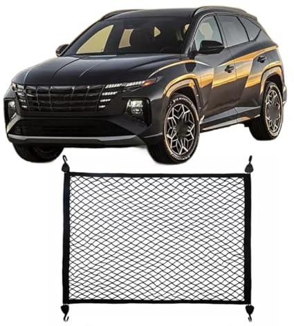 ASBHFC Red de Maletero para Hyundai Tucson (JM LM TL NX4 2004-2025 2026), Malla Elástica, Organizador Resistente para Sujetar Equipaje y Compras en Coche,100 * 80cm-2 Layers