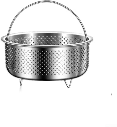 Panier vapeur à légumes en acier inoxydable avec poignée et pieds de support, insert de 13,3 cm et 15 cm pour casserole, poêle ou cuisinière, multi-usage pour la cuisson du riz, des œufs, de la viande