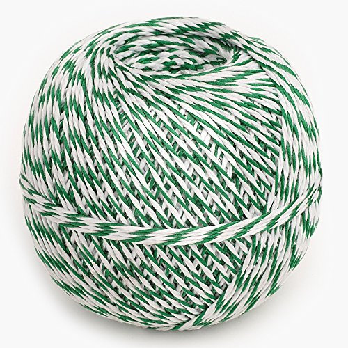 Fil de cuisine en fibre synthétique - Vert/blanc - 200 m