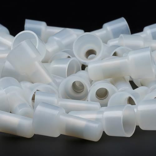 AIRIC Closed End Crimp Connectors 12-10 AWG 100 Pcs Wire Splice Caps Electrical Connector Terminals Copper Core and Nylon Wiring Cap Crimps Terminal for 12,10 Gauge Wires,(CE5)