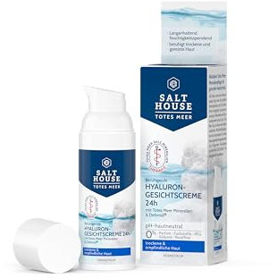 Salthouse Totes Meer Therapie Hyaluron-Gesichtscreme 24h, Wirkstoff Defensil® für trockene & empfindliche Haut, 50ml