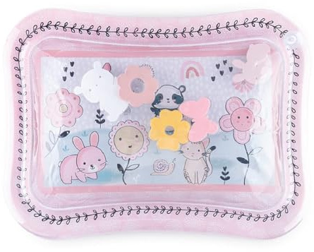 The Peanutshell Tummy Time Water Play Mat for Babies, Girls High Contrast Sensory Developmental Toy, Infant Baby Floor Toys Games, Baby Essentials Must Haves - Happy Garden