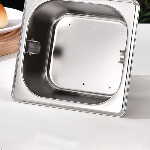 JOSBY Butterstreuer aus Edelstahl, geschmolzene Butterdose für Meeresfrüchte, Maisbutterer, Brötchenbutterrolle, Käse schmelzende Kuppel, perforiertes Rollen-Design, abnehmbar, leicht zu reinigen