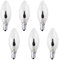 ALIVIM 6 Stück 3W 220V E14 C35 Kerze LED Birne Flamme Spitze Natur Feuer Flackernde Licht Vintage Bar Home Decor Lampe