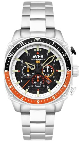 AVI-8 Hawker Hunter Atlas Dual Time Chronograph Raven Black