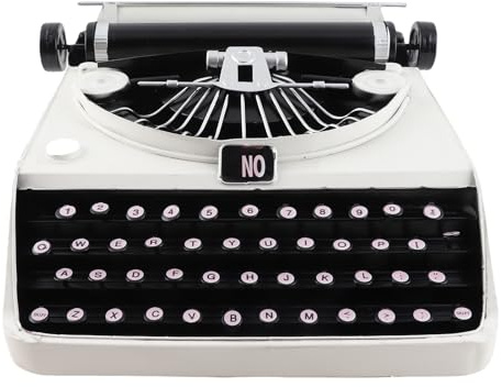 TOPINCN Modelo de Máquina de Escribir Vintage, Adorno de Decoración Retro Hecho a Mano, Artesanía de Máquina de Escribir para Escritorio en el Hogar, Juguete para Aliviar el Estrés con
