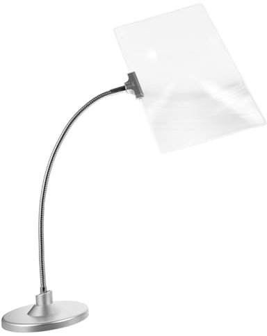 BCOATH Tischlupe Mit Ständer 4-fache Vergrößerung Lupe Zum Lesen Basteln Und Warten Mit Flexiblem Rohr