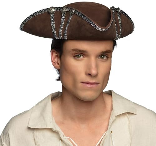 Boland - Hut, Kopfbedeckung für Erwachsene, Festival, Karneval, Fasching, Mottoparty, Braun