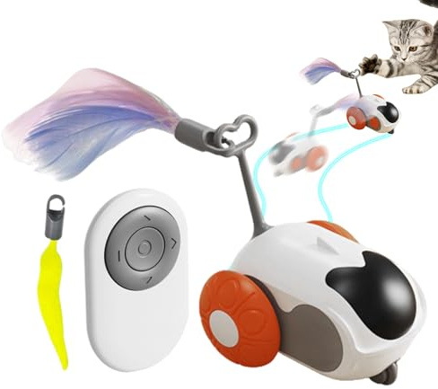Interactivo genérico para Gatos, Teaser Inteligente Recargable - Juguetes interactivos para felinos de Interior | para casa antiaburrimiento, Ejercicio, Entretenimiento, Gato Joven, Animales