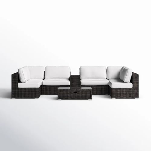 Fully Assembled 4 Rattan Patio Seating Group with Cushions
