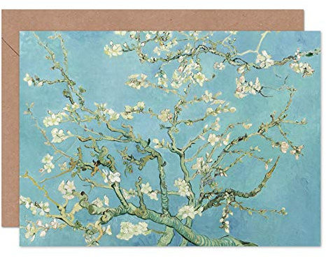 Artery8 Vincent Van Gogh Almond Blossom Fine Art Greeting Card Plus Envelope Blank Inside