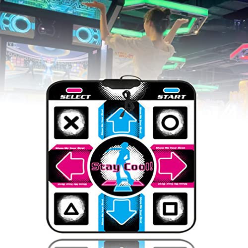 BETRAM Gaming Retro Dance Mat, Non‑Slip Dance Mat for Kids Adults Women, Durable Wear‑resistant Dancing Step Dance Blanket Pad with USB for PC TV for 2&1 Person