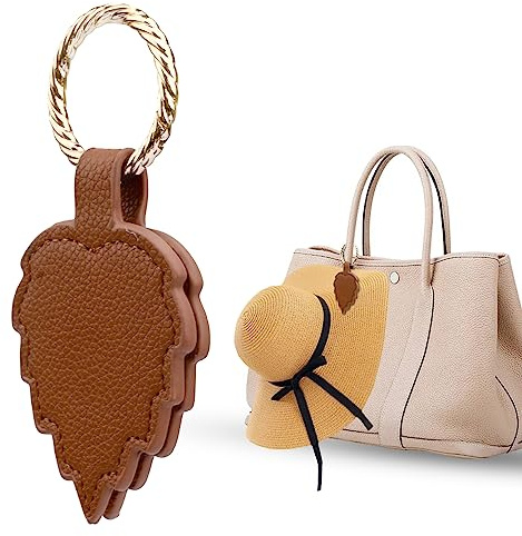 TSLBW Magnetic Hat Clip for Traveling Handbag Hat Clips Portable Hat Holder Clip for Outdoor Travel (Leaf-Brown)