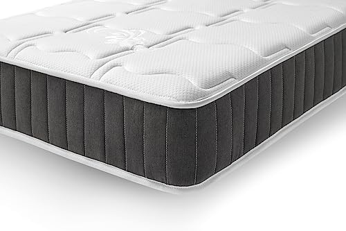 DUPEN® Colchón Muelle Ensacado Joy, Altura 21Cm, Firmeza Media, Viscoelástica 0,5 Cm, Tejido Stretch, Núcleo Airdream, Fieltro estabilizador, Pocket Tech Box 5 Zonas de firmeza