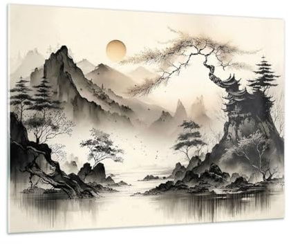 Vidrios decorativos 100x70cm Cuadro Sobre Vidrio Moderno Asia Japón Vista Grande Dormitorio Cocina Cuadros Pared Impresiones Decoracion Salon Impresión en Cristal Wall Art Prints Decor GAA100x70-5777
