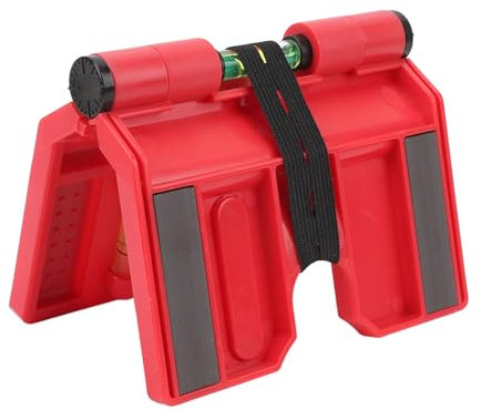 Magnetisches Pfosten-Nivelliergerät mit 3 Fläschchen, Elastischer Schlaufe, Hochpräzise Messung für Pfosten, Rohre, Geländer und Schilder