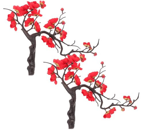 BESPORTBLE Lot De 2 Tiges De Fleurs Artificielles en Plastique Réalistes pour Décoration