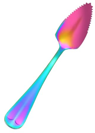 Kiwi - Cucchiaio dentato per scavare, cucchiaio in acciaio , per mangiare, insalata, colazione, scavare