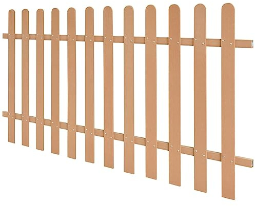 Generico Staccionata in WPC 200x100 cm,Articoli di ferramenta,riere e recinzioni,Picchetti per recinzioni,Marrone,10.5 kg,42824