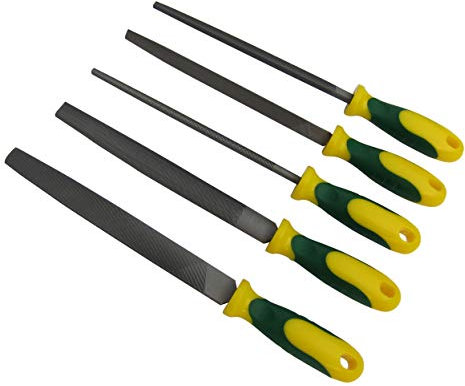 Lima de acero al carbono T12 de 6 pulgadas 5 piezas, corte medio, para limar metal blando, aluminio, estaño, cobre, plástico duro, madera dura, paquete de 5 paquetes de metal