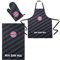 FC Bayern München Grill-Set | 3-teilig: Grillschürze, Grillhandschuh & Grillhandtuch | Anthrazit