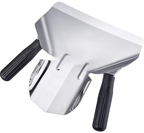 Westmark Pommes-Frites-/Popcorn-Schaufel, mit 2 Griffen, Schaufelmaß: ca. 20 x 12 cm, Länge: 23 cm, Rostfreier Edelstahl/Kunststoff, Silber/Schwarz, 91262270