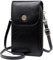 GOUNNU Handytasche zum Umhängen Damen Handy Umhängetasche Leder Frauen Geldbeutel RFID Schutz mit 5 Kartenfächer Kleine Crossbody Brieftasche Schultertasche Geldbörse Passt Handy unter 6,5 (Schwarz)
