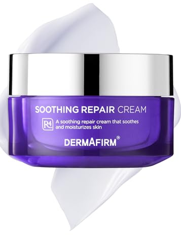 Dermafirm Beruhigende feuchtigkeitsspendende Gesichtscreme R4 | Tägliche feuchtigkeitsspendende Gesichtslotion mit Eukalyptus, Peptiden