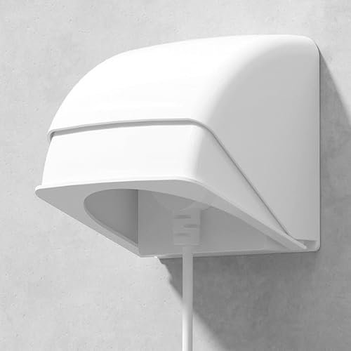 CTForest Steckdosenbox, Regenschutz für Steckdosen aus Kunststoff, Schalter Stecker Wasserdichte Box, Schaltsteckdosen für den Außenbereich Balkone und Duschräume(Weiß)