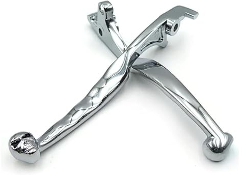 STQNXR Moto Leviers d'embrayage Frein pour K&awasaki pour Vulcan 1500 1600 2003-2009 Pièces De Moto Chromé Frein Embrayage Crâne Leviers À Main Moto Frein Embrayage