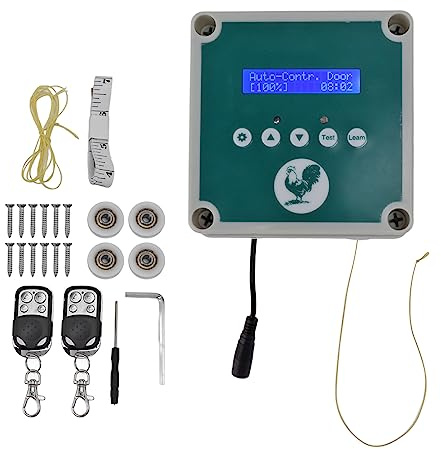Hönshus Dörrkontroller IP44 Automatisk Hönshus Dörr Controller Ljuavkänning Timer Fjärrkontroll Kycklinghus Dörraktiveringsmotor för