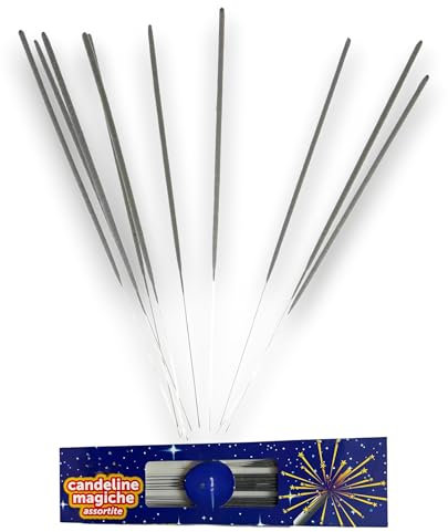 Generico 700x Candeline Magiche 17cm Scintille Luminose - Kit 5 Confezione da 140 Bastoncini Scintillanti - Ideali per Matrimonio, Compleanno, Capodanno, Feste All'aperto e Party