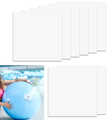 Zerquell 8 Pezzi Riparazione Autoadesivo per Gonfiabili, 8,8 x 8,8 cm, Impermeabili Patch TPU Trasparente, per Piscina Gonfiabile, Anello di Nuoto, Materasso ad Aria, Castello Gonfiabile, Tende Sole