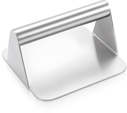 DBAILY Prensa para hamburguesas Smash de acero inoxidable, para plancha y teppanyaki, fácil de limpiar, apta para lavavajillas, para carne, hamburguesa, carne, tocino, salchichas