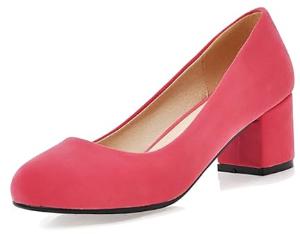 Women's Velour Dirndl Shoes Block Heeled Pumps Ladies Round Toe Oktoberfest Comfortable Slip On Mid Heel Pump Mary Jane Closed Toe Dress Shoes for Daily Wear Parties Weddings Beer Festival