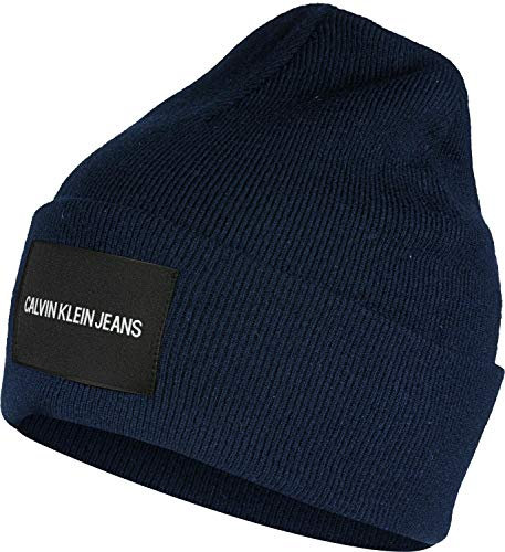 Calvin Klein Herren J Jeans Beanie M Strickmütze,per Pack Blau (Blue CG7),One Size (Herstellergröße:OS)