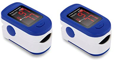 LEOFLA 2 x Saturimetro Da Dito Ossimetro Per Misurare Ossigeno Pulsossimetro Portatile
