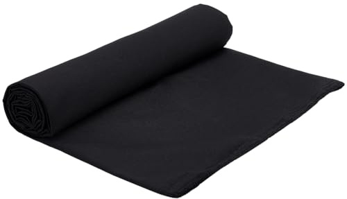 BENECREAT Lona impermeable 152 x 140 cm, tela 600 deniers, color negro, revestimiento poliuretano, tejido Cordura para coche, barco, camping, exterior, interior