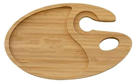 Kixolazr Assiette porte-verre à vin, assiettes d'apéritif à vin, plateau de service en bois avec support à vin, planche de service de charcuterie à cocktail, petite planche à fromage