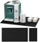 SOSMAR Silikonmatte Unterlage für Kaffeemaschine, Große Silikon Matte mit Rand 60 x 40cm, Kaffeevollautomat Kaffeemühle Untersetzer mit Trennbarer Abtropfmatte für Gläser Tassen